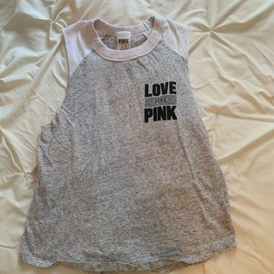 pink tank top